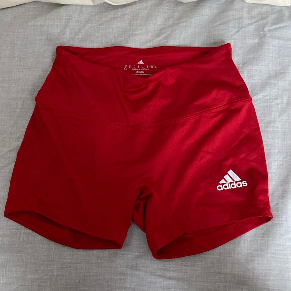 Adidas red spandex